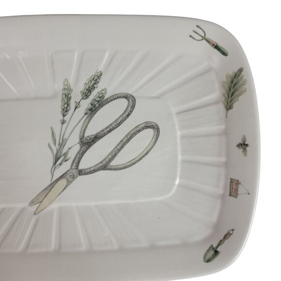 Pfaltzgraff Naturewood Rectangle Serving Platter 9"x14" Scissors Stoneware Vinta - Picture 4 of 11